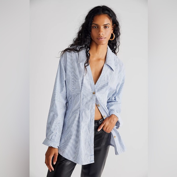 NWOT ($128) Free People Marten Oxford Tunic🩵 - Picture 2 of 11